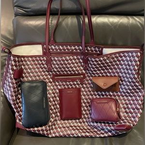 Anya Hindmarch I Am A Plastic Bag XI Recycled-canvas tote bag-Burgundy